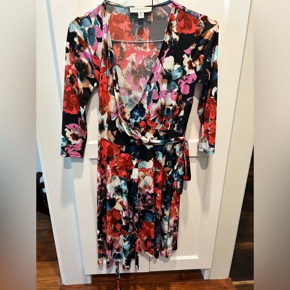Floral wrap dress